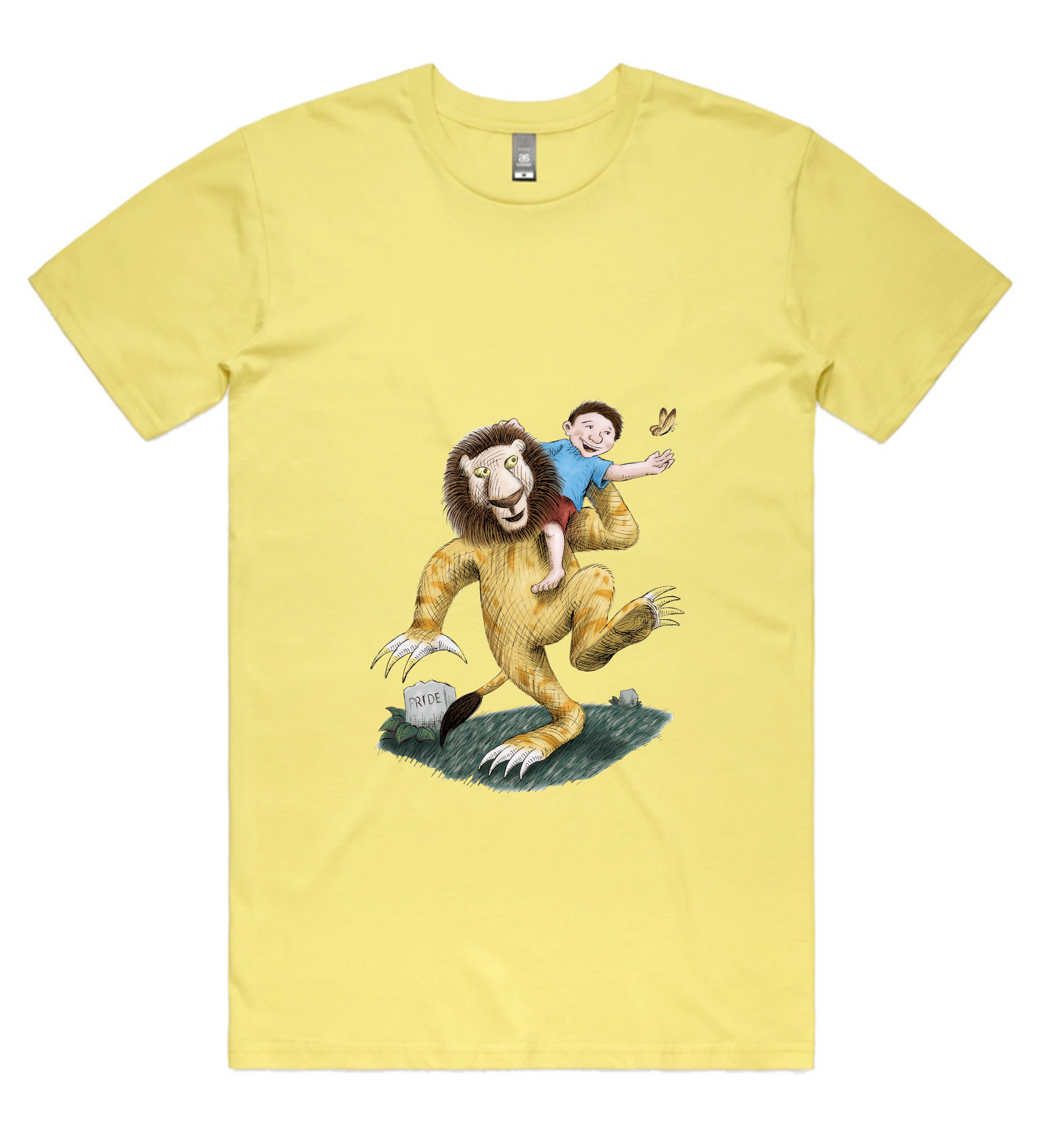 Pride Lands Clothing Design on yellow shirt