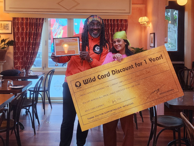 Pride Lands kids on a Social Development visit to a café/restaurant