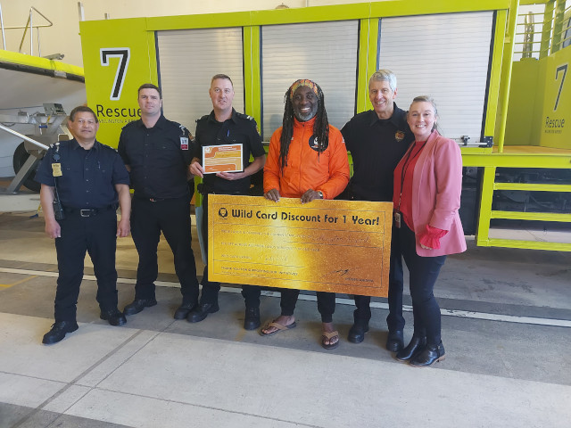 Pride Lands kids on a Social Development visit to an to the Wellington Airport Fire Crew