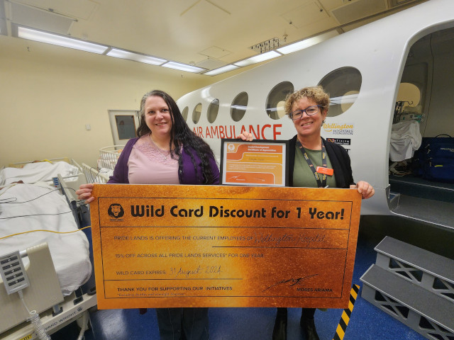 Pride Lands kids on a Social Development visit to Wellington Hospital Air Ambulance simulator